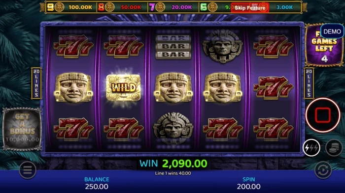 Mayan Madness - vinst i bonusspel